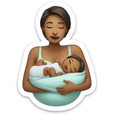 Mom give a birth sticker