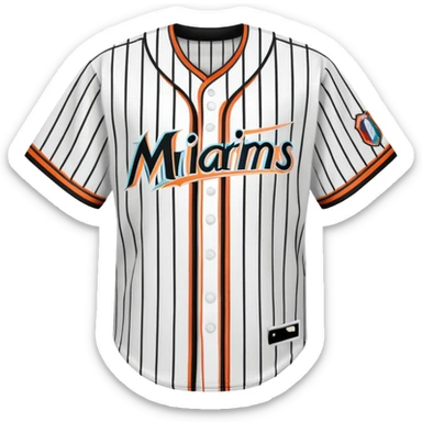 Miami Marlins Baseball Jersey  sticker