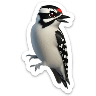 Downy woodpecker sticker