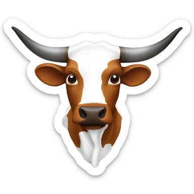 longhorn bull as a student sticker