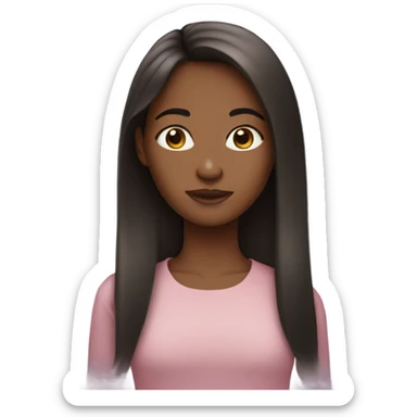 Girl with almost no bangs sticker