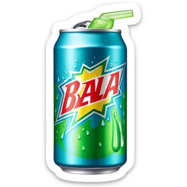 mountain dew baja blast can sticker