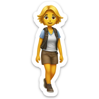 Chica llegando tarde  sticker