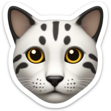 Gato blanco con manchas negras sticker