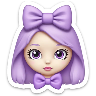 hellokitty in lilac colors sticker