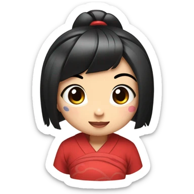 Pucca and Geru cartoon sticker