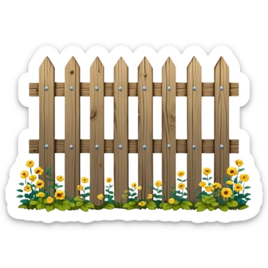 garden fence comic sticker