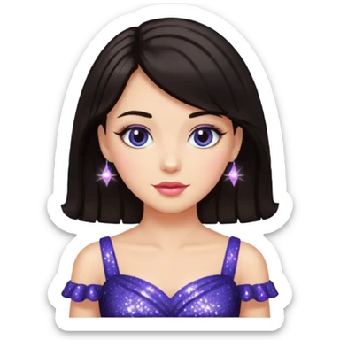 Glitter noir darling sticker