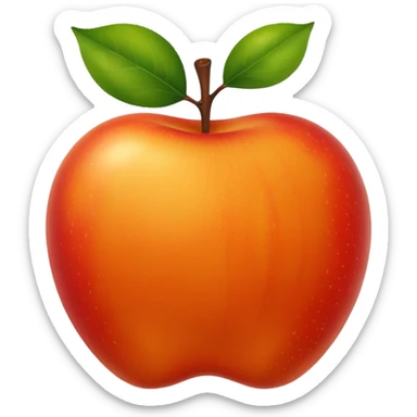 Orange, Apricot, Apple Fruit sticker