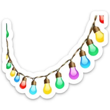 Christmas lights strand sticker
