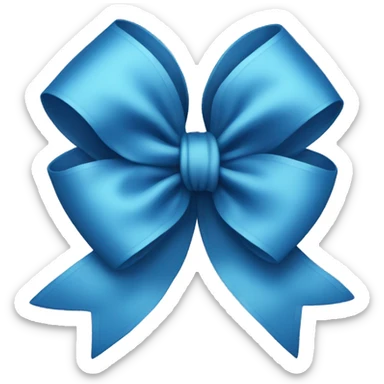 Blue bow  sticker