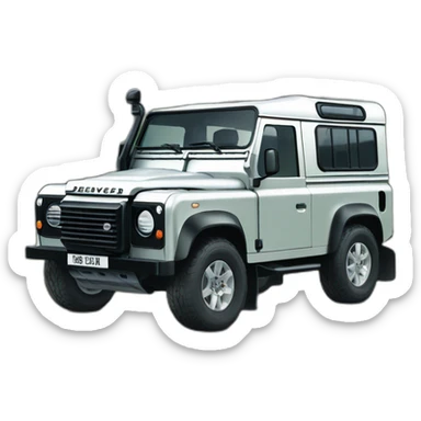 Cartoon Land Rover defender sticker