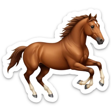 A galloping horse in motion sticker