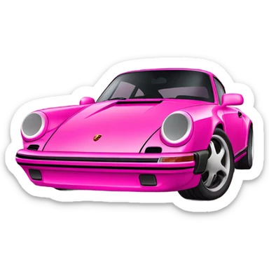 New porsche 911 pink sticker