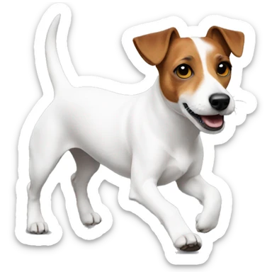 Jack russell walking like a human sticker