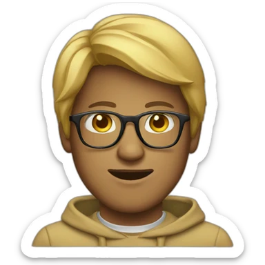 dude-glasses-hoodie sticker