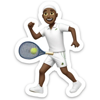 wimbledon dancing tennis playedr male  sticker