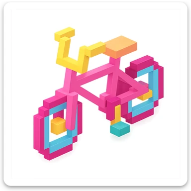 розовый велосипед BMX, no background sticker