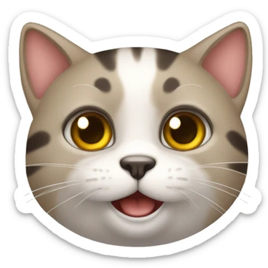 gatinho com lingua pra fora sticker