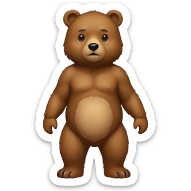 High resolution of a full body BEAR sticker