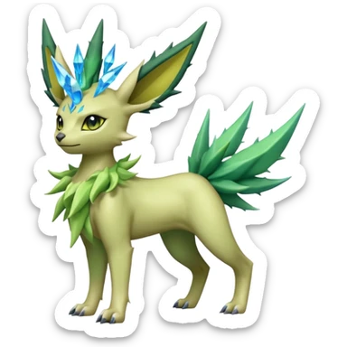 Vul-Amaura-Leafeon-Fakémon-Digimon-fusion (full body) sticker