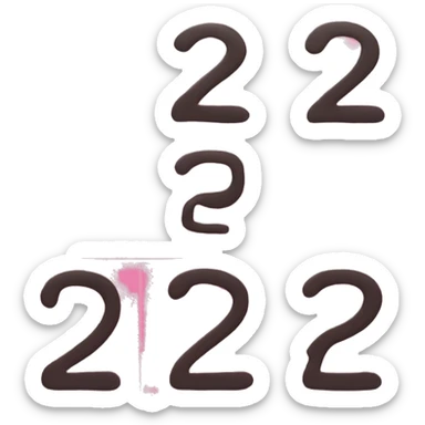 The number 22 written on a pink calendar sticker