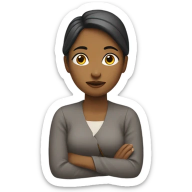 woman patiently waiting  sticker