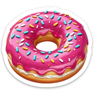 Pink donut sticker