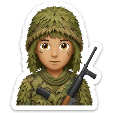 Ghilie suit army sticker