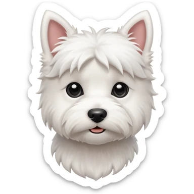 Tiny westie dog sticker