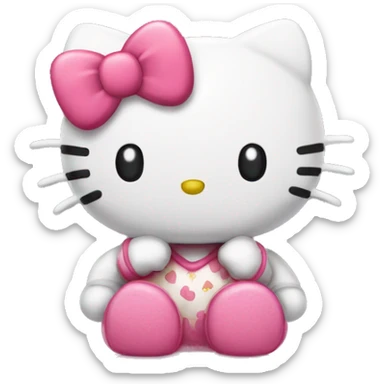 Hello Kitty dando beso sticker