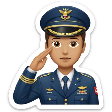 military soldier saluting sticker
