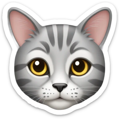 a rich grey beehive cat sticker