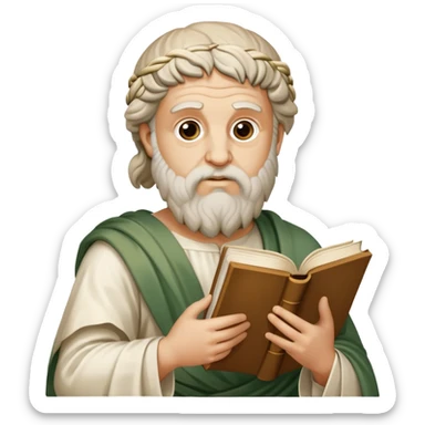Plato holding a book inspired by Raffaello's School of Athens sticker