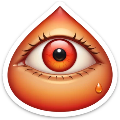 red eye droping a tear sticker
