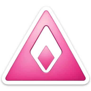 Pink triangle outline, hollow center, PlayStation icon style sticker
