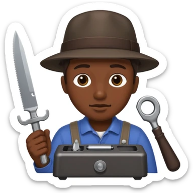 Knife sharpener sticker