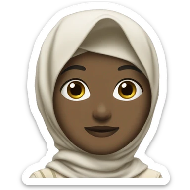 white hijabi with a scout uniform sticker