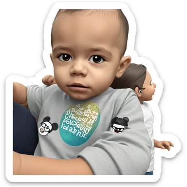 casual duo with matching shirts sticker