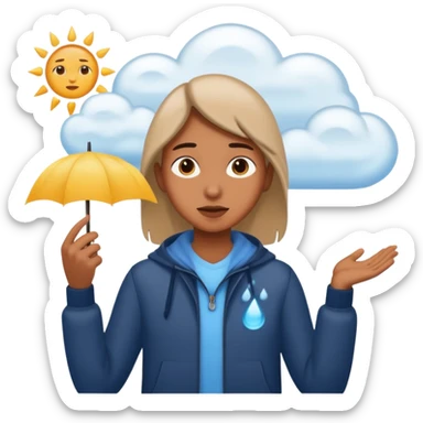 create a realistic different weather situuations sticker