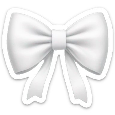 Dainty white bow sticker