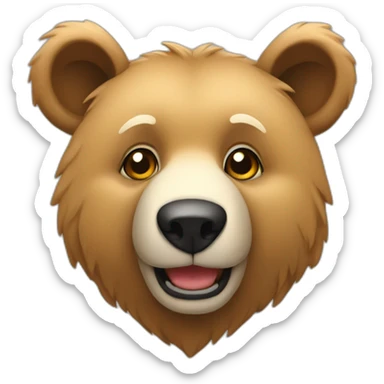 Ein bär der sitzt sticker