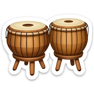 two indian small tablas emoji sticker