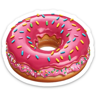 çilekli donut sticker