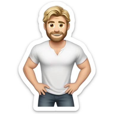 chris-hemsworth cartoon wearing shirt sticker