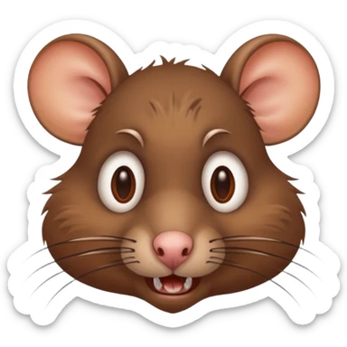 a crazy rat sticker