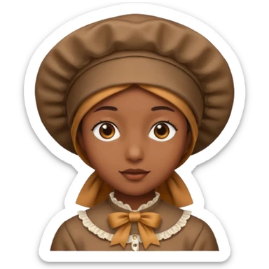 Silk Bonnet emoji brown skin sticker