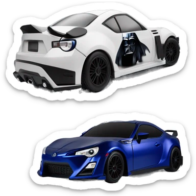    Darth Vader’s dark blue Scion FR-S scary Halloween monster rc car sticker
