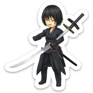 Akame from the anime killer Akame with a katana sticker