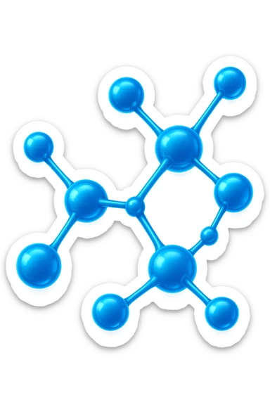 MOLECOLA CHIMICA BLU ELETTRICO sticker